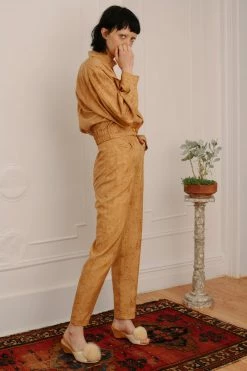 Feng Sway JUMPSUITS + SETS Cork Print Silk Suit