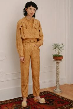 Feng Sway JUMPSUITS + SETS Cork Print Silk Suit