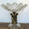 FENG SWAY ALL GARDEN Vintage Glass Cupid Pedestal Dish