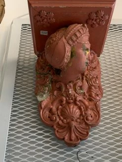 ART + MIRRORS Antique Pink And Gold Woman Wall Shelf