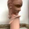 Vintage 80s Pastel Pink Goddess Bust