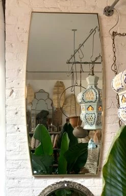 Vintage Post Modern Beveled Edge Mirror With Gold Toned Frame ALL HOME DECOR + ODDITIES