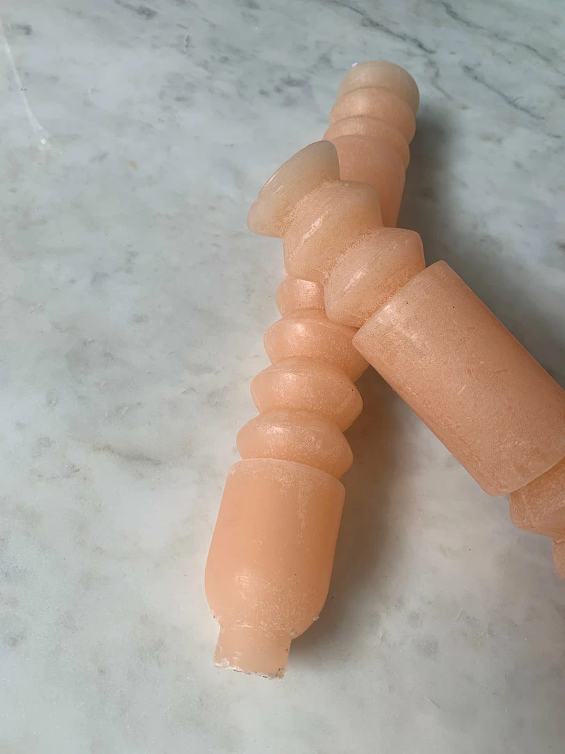 Feng Sway ALL HOME DECOR + ODDITIES Blush Totem Taper Candle 10" 5 Feng Sway ALL HOME DECOR + ODDITIES Blush Totem Taper Candle 10"