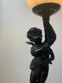 Feng Sway Goth Cherub Torch Lamp