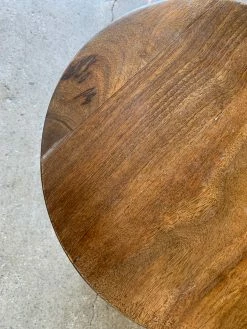 Feng Sway Exclusive MCM Mango Wood End Table With Espresso Stain ALL HOME DECOR + ODDITIES