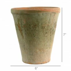 Feng Sway Rustic Fluted Terra-Cotta Pot 6-7" POTS 9 Feng Sway Rustic Fluted Terra-Cotta Pot 6-7
