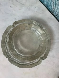 Vintage Glass Iceberg Ashtray - Small