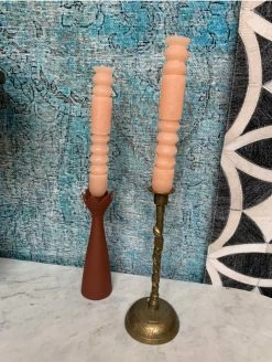 Feng Sway ALL HOME DECOR + ODDITIES Blush Totem Taper Candle 10"