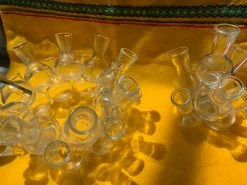 Vintage Glass Cluster Propagation Vase Set