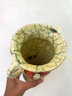 Vintage Striped Crackle Vase BUD VASES