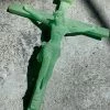 Vintage ALTAR TOYS Jade Tone Resin Crucifix