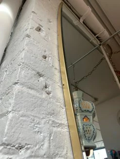 Vintage Post Modern Beveled Edge Mirror With Gold Toned Frame ALL HOME DECOR + ODDITIES