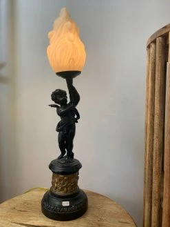 Feng Sway Goth Cherub Torch Lamp