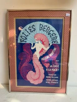 Vintage Art Deco Folies Bergere Framed Wall Art ALL HOME DECOR + ODDITIES