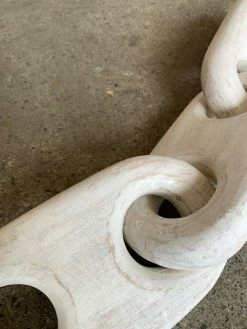 Feng Sway Exclusive ALL HOME DECOR + ODDITIES Large Mango Wood Chain Wall Decor