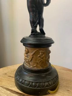 Feng Sway Goth Cherub Torch Lamp