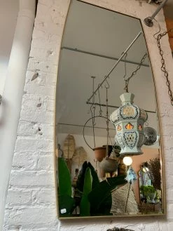 Vintage Post Modern Beveled Edge Mirror With Gold Toned Frame ALL HOME DECOR + ODDITIES