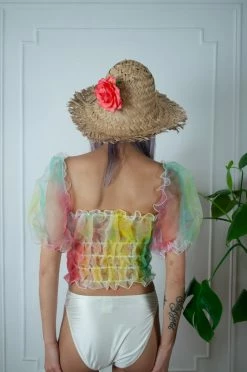Feng Sway TOPS Rainbow Organza Prairie Top