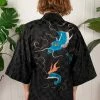 Vintage LOUNGE WEAR WWII Custom Silk Dragon Embroidery Robe