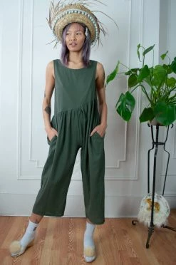 FENG SWAY Olive Summer Playtime Jumpsuit LOUNGE WEAR