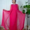 Vintage DRESSES 60s Organza Goddess Gown