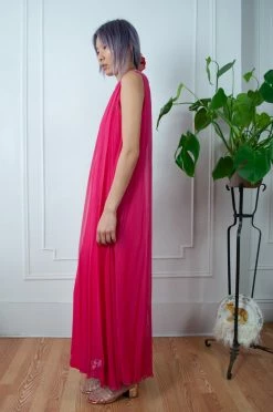 Vintage DRESSES 60s Organza Goddess Gown