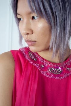 Vintage DRESSES 60s Organza Goddess Gown