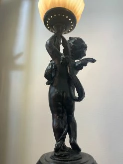 Feng Sway Goth Cherub Torch Lamp