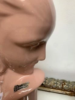 Vintage 80s Pastel Pink Goddess Bust