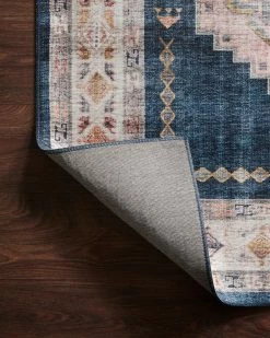 Vintage Denim + Blush Area Rug