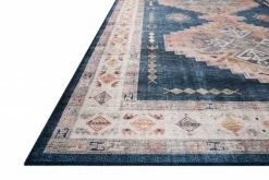 Vintage Denim + Blush Area Rug ~ 7'6" X 9'6" ALL HOME DECOR + ODDITIES