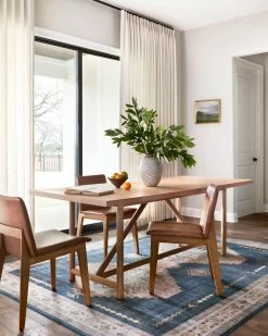 Vintage Denim + Blush Area Rug