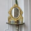ALL HOME DECOR + ODDITIES Antique Brass Mirror