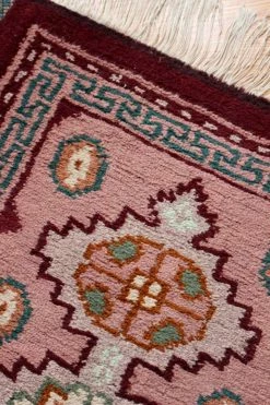 Vintage ALL HOME DECOR + ODDITIES Witchy Antique Maroon Rug