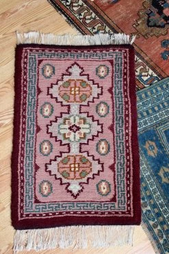 Vintage ALL HOME DECOR + ODDITIES Witchy Antique Maroon Rug