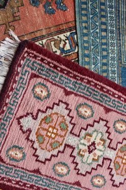 Vintage ALL HOME DECOR + ODDITIES Witchy Antique Maroon Rug