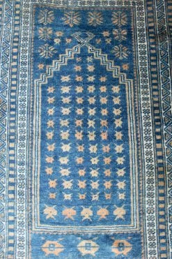 Vintage Indigo Prayer Rug ALL HOME DECOR + ODDITIES
