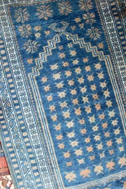 Vintage Indigo Prayer Rug ALL HOME DECOR + ODDITIES