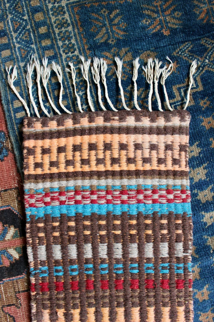 Vintage ALL HOME DECOR + ODDITIES Handwoven Southwestern Table Rug 4 Vintage ALL HOME DECOR + ODDITIES Handwoven Southwestern Table Rug