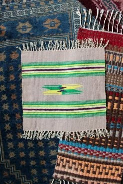 Vintage ALL HOME DECOR + ODDITIES Handwoven Table Rug