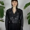 Vintage 80s Black Leather Moto Jacket OUTERWEAR