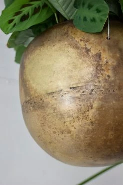 Feng Sway MCM Brass Hanging Planter 12 Feng Sway MCM Brass Hanging Planter