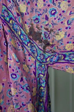 Vintage Purple Floral Saks Fifth Ave Kaftan DRESSES