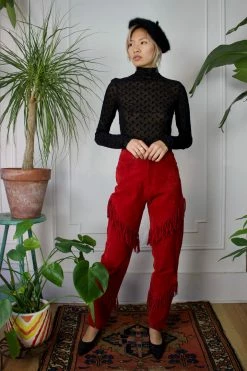 Feng Sway Black Nudie Moon Mesh Top