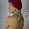 Feng Sway Red Leopard Mohair Beret