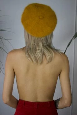Feng Sway HATS Mustard Mohair Beret