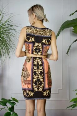 Feng Sway Exclusive Repurposed Vintage Cache Baroque Print Set JUMPSUITS + SETS