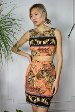 Feng Sway Exclusive Repurposed Vintage Cache Baroque Print Set JUMPSUITS + SETS
