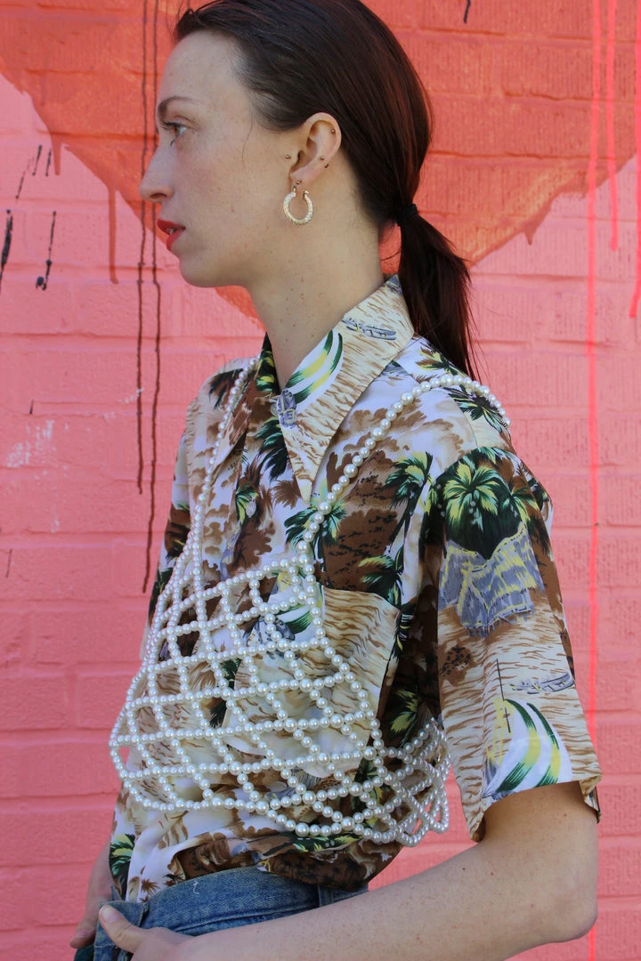 Feng Sway Lattice Scalloped Pearl Crop Top TOPS 3 Feng Sway Lattice Scalloped Pearl Crop Top TOPS