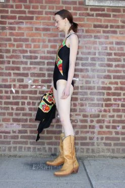 Vintage Tropical Gottex Poolside Robe And Swimsuit Beach Set